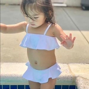 Janie & Jack white 2 piece swimsuit